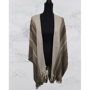 Riah Fashion Fringed Shawl Cape